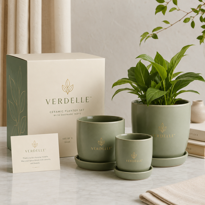 Verdelle™ Ceramic Planter Set